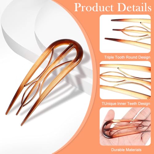MAYCREATE® 10PCS French Hair Pin U Pins for Styling Bun Acrylic Accessories Women Ladies Gift MAYCREATE® 10PCS French Hair Pin U Pins for Styling Bun Acrylic Accessories Women Ladies Gift